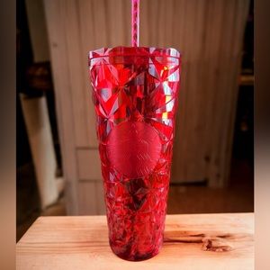 Starbucks 2023 Red Diamond Prism Crystal Holiday Venti 24oz Tumbler